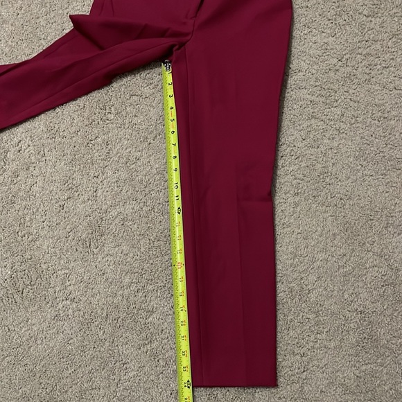 Comfort Stretch Slim Ankle Pants | Size 0S | Color Red Raspberry - Picture 7 of 8